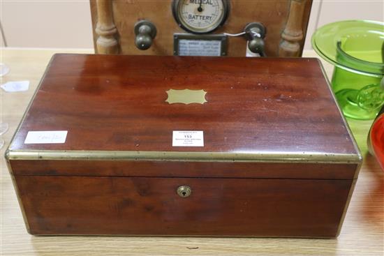 A Victorian mahogany writing slope